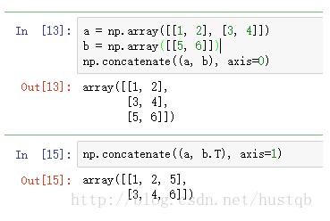 基于Python中numpy数组的合并实例讲解