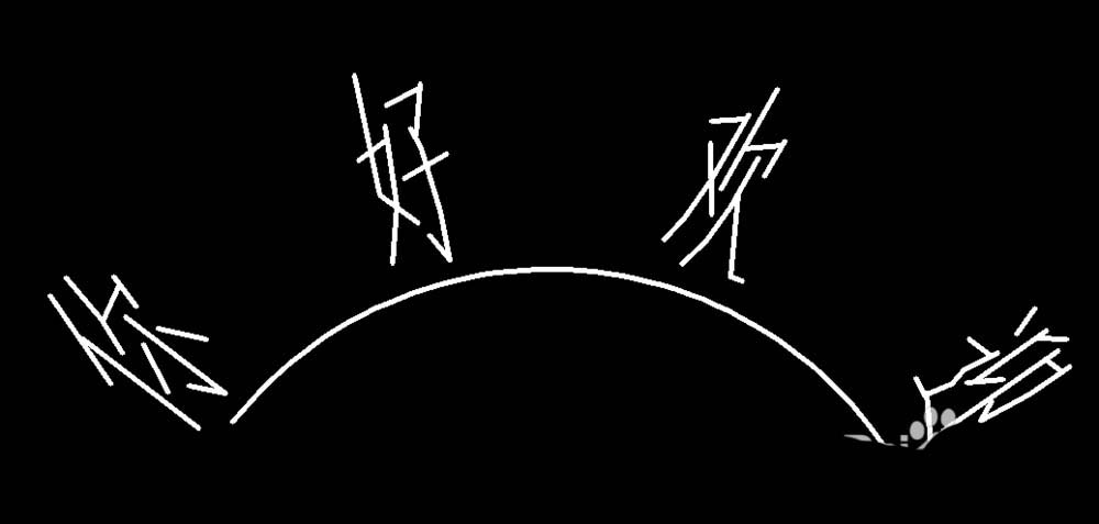 CAD弧形文字效果v弧形?图纸器坠防重型图片