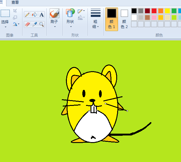 画图工具怎么画可爱的小老鼠动画角色?