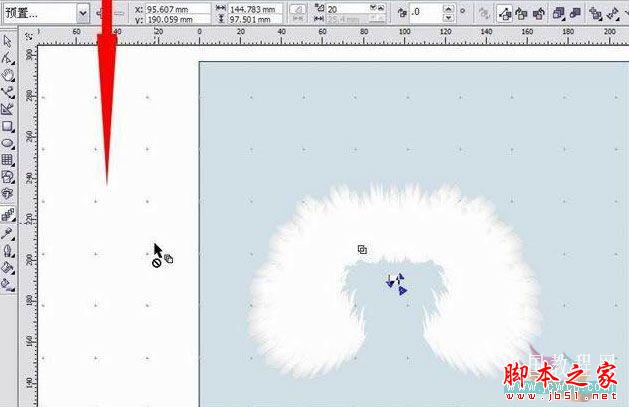 coreldraw(cdr)设计利用交互式变形工具制作服装毛领实例教程