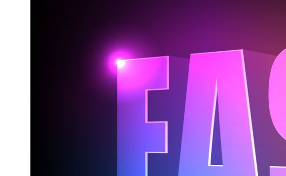 cdr怎么做炫彩立体字?Coreldraw制作炫彩英文