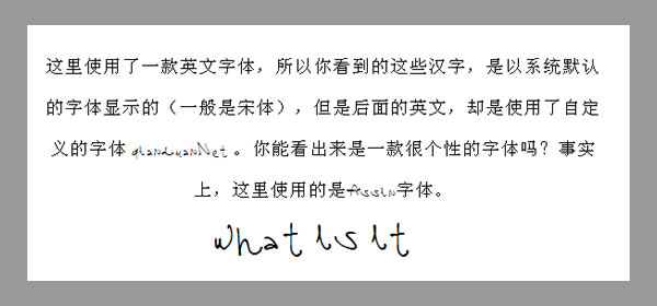 font-face font-face