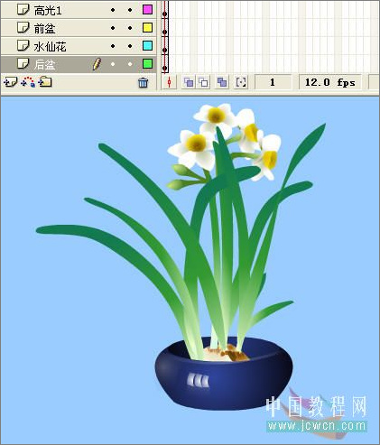Flash绘画技巧实例:鼠绘好看的水仙花