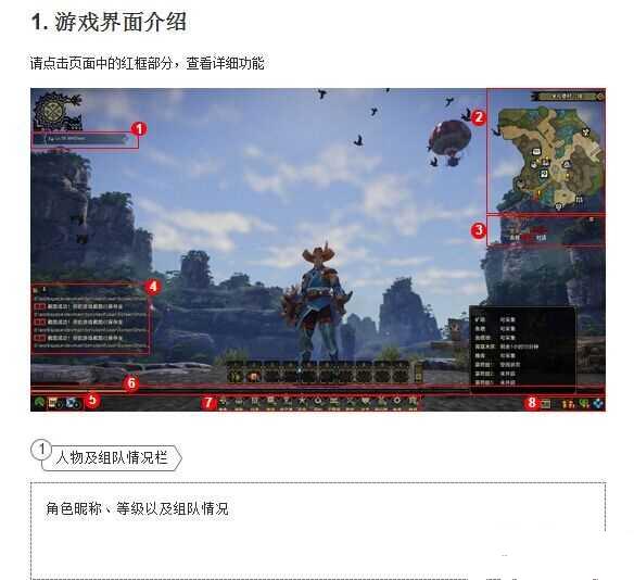 怪物猎人OL游戏界面详细解读