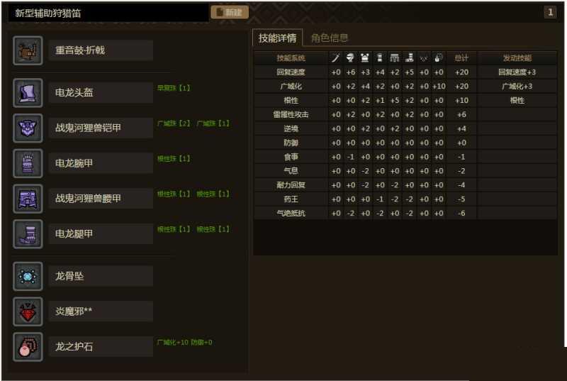 怪物猎人OL辅助狩猎笛配装分析介绍