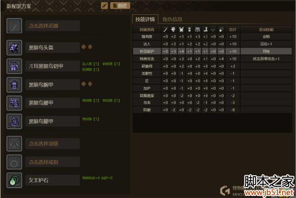 怪物猎人OL双刀玩家的几种配装推荐