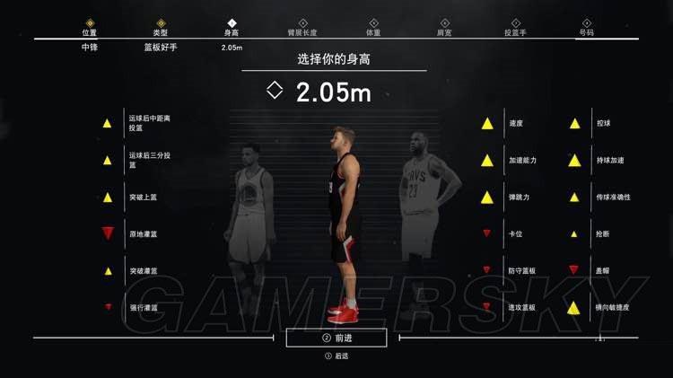 NBA2K17身高臂展与体重影响图文全解析(必看