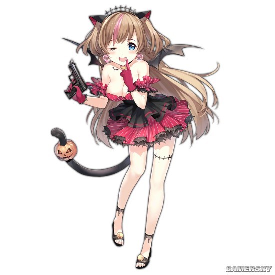 少女前线MK23万圣节换装皮肤展示_手机游戏