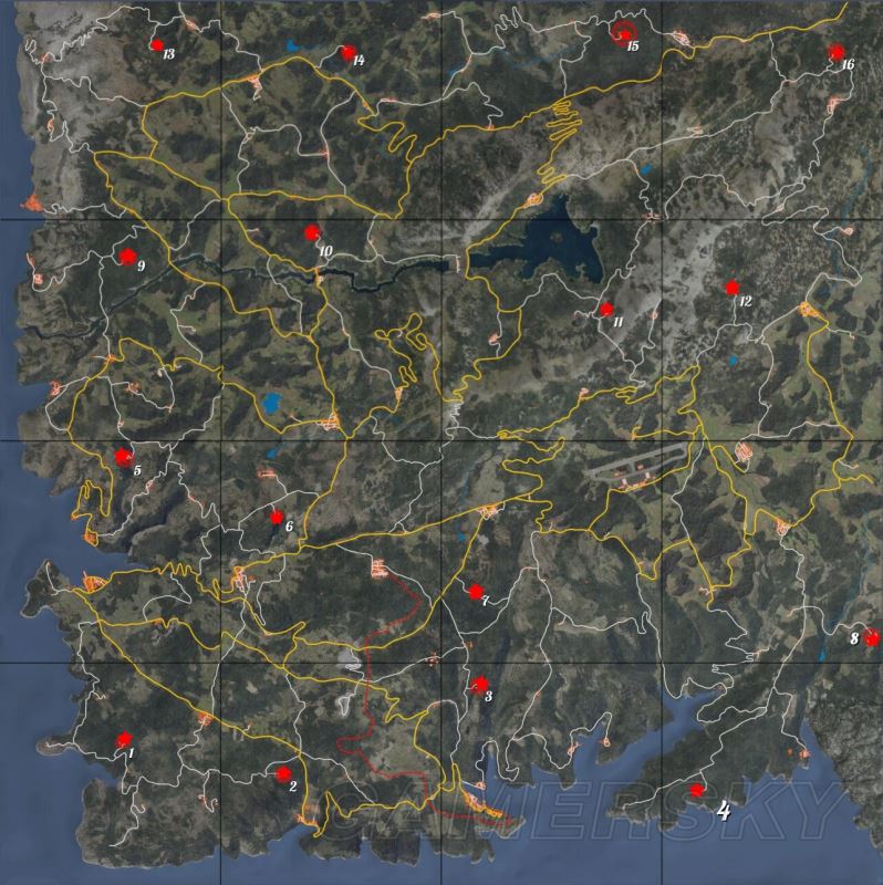 人渣SCUM地堡、警察及资源点位置介绍 全资