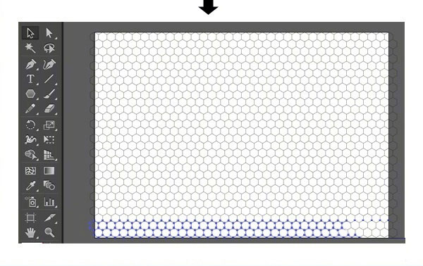 ai利用六角网格制作渐变效果3d立体图形教程