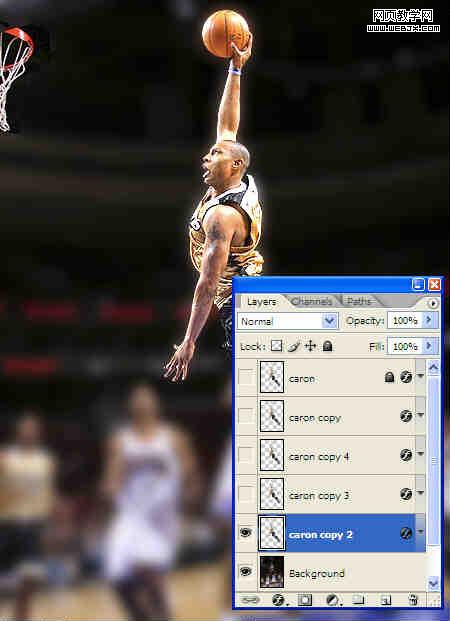 Photoshop 打造一张华丽的扣篮特效