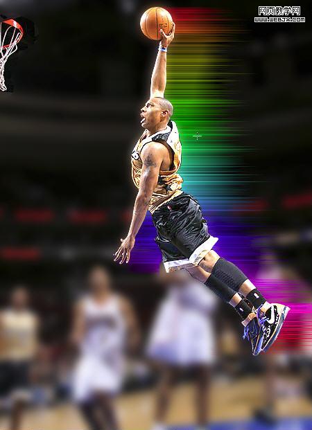 Photoshop 打造一张华丽的扣篮特效