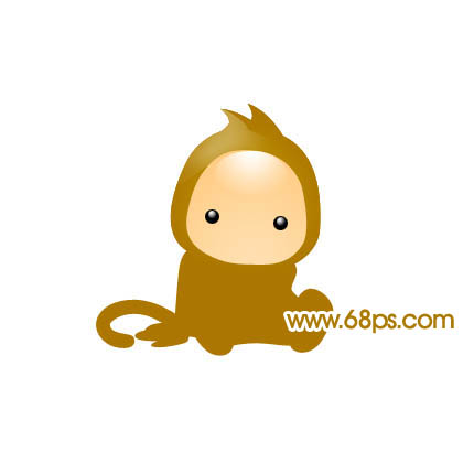 Photoshop 制作一只可爱的卡通猴子