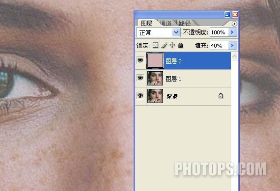 photoshop 自定义图案给多斑的人物磨皮