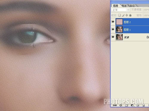 photoshop 自定义图案给多斑的人物磨皮