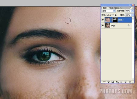 photoshop 自定义图案给多斑的人物磨皮