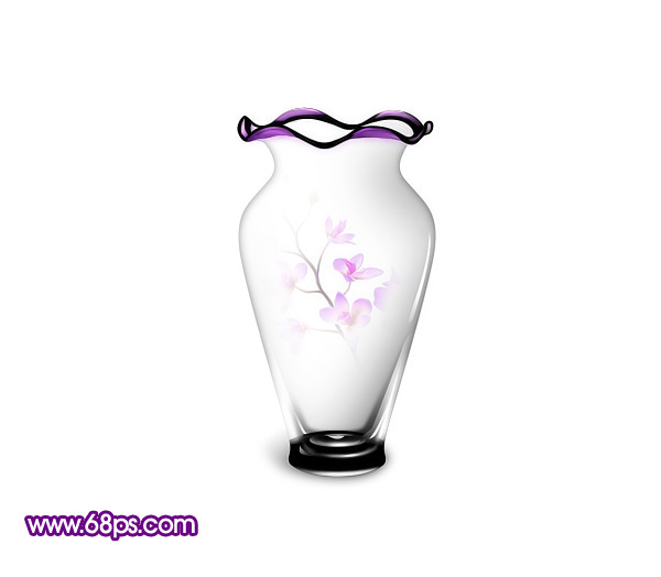 Photoshop 一个透明的玻璃花瓶