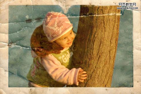 <em>photoshop</em>利用纹理素材快速<em>制作</em>褪色的<em>老照片</em>