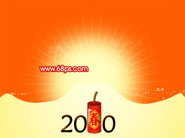 Photoshop 喜庆漂亮的虎年新年贺卡