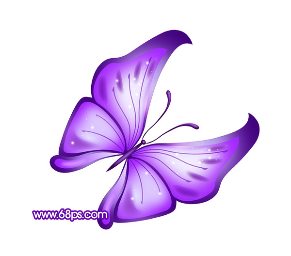 Photoshop 梦幻的水晶蝴蝶制作方法