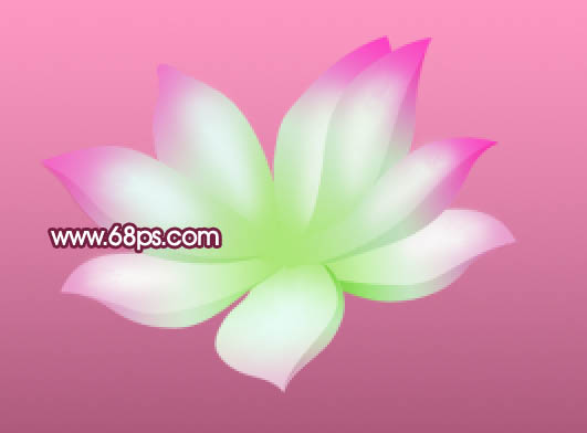Photoshop漂亮的紫色荷花制作方法