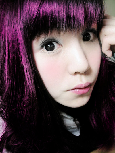 photoshop非主流美女<em>图片</em>粉色腮红和染发教程