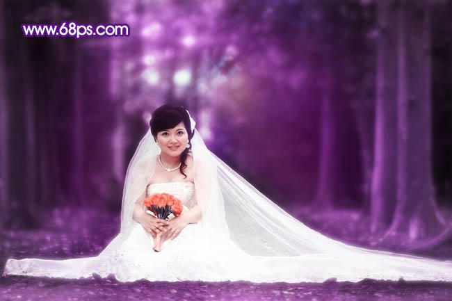 Photoshop图片处理教程之打造超梦幻的紫色婚