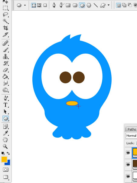 Photoshop打造Twitter可爱蓝色小鸟图标