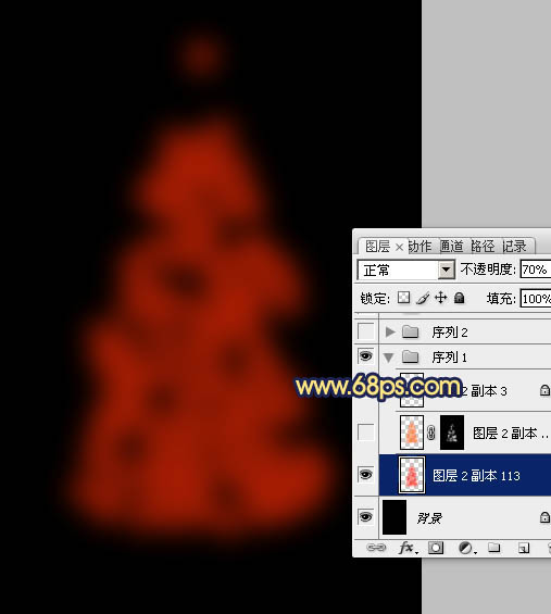 Photoshop打造斑斓的光影圣诞树