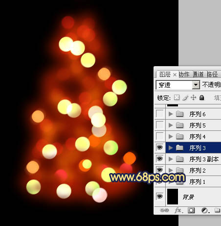 Photoshop打造斑斓的光影圣诞树