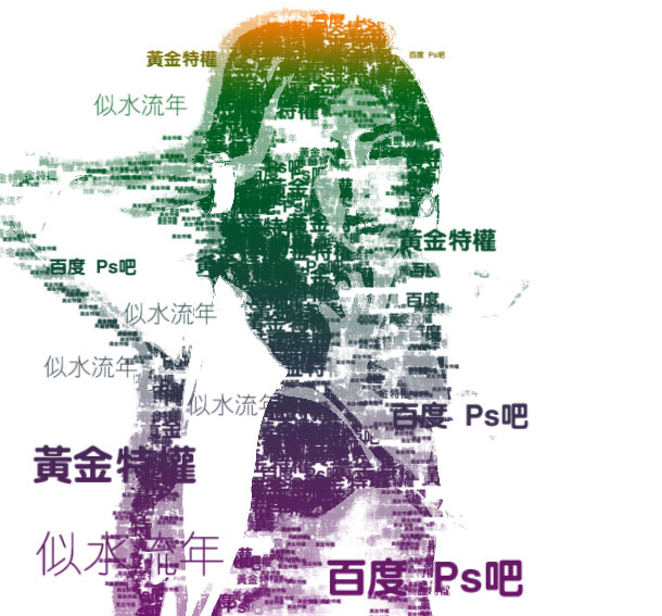 Photoshop快速打造个性文字人像效果