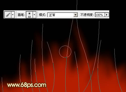 Photoshop打造超酷的火焰圆环光束效果