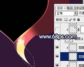 Photoshop制作出漂亮的彩带立体感心形效果