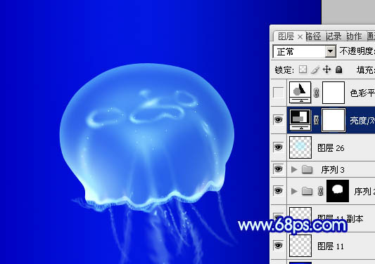 Photoshop制作出漂亮的透明高光水母图片
