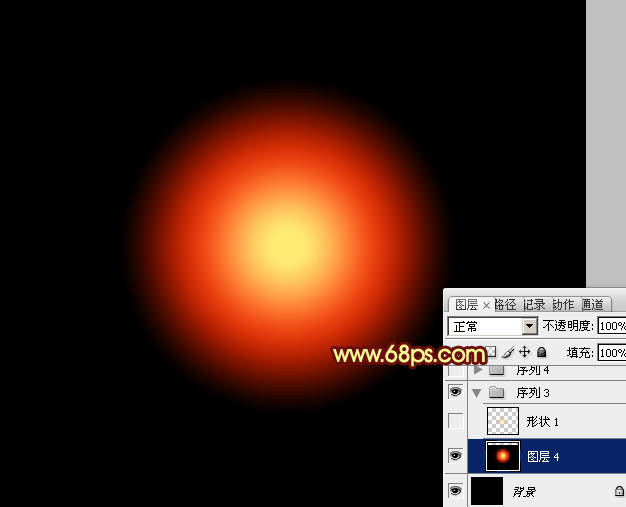 Photoshop制作漂亮的放射烟花效果教程