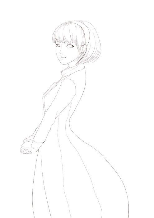 photoshop鼠绘出漂亮的民国<em>美少女卡通画</em>效果