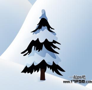 photoshop设计制作出淡蓝色白雪皑皑的2012圣诞节贺卡壁纸