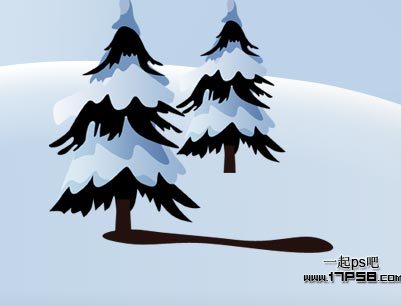 photoshop设计制作出淡蓝色白雪皑皑的2012圣诞节贺卡壁纸