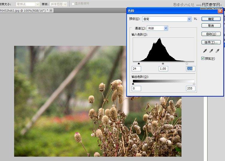 Photoshop通过为灰蒙蒙的图片调色实例讲解色阶的使用原理