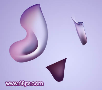 Photoshop设计制作出漂亮的紫色3D马蹄莲花朵