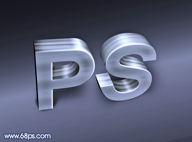 大气的金属纹理立体字