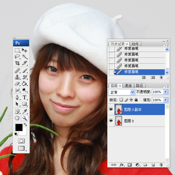 photoshop为摄影人像后期润饰技巧之磨皮、修型、调色综合教程
