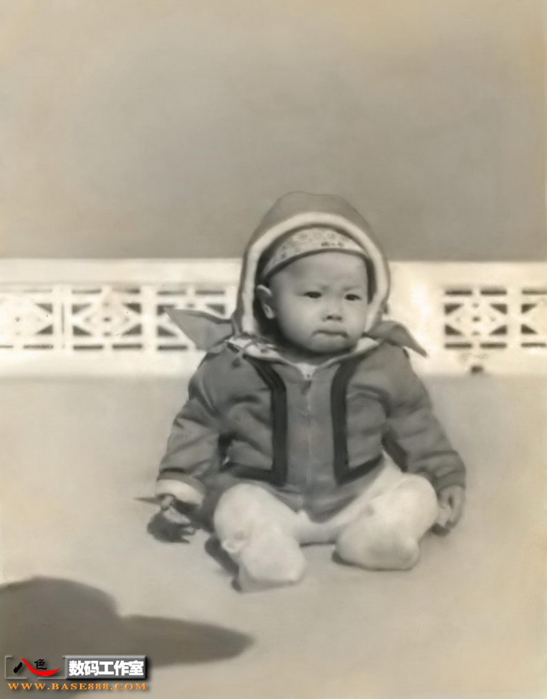 photoshop为宝宝老照片修复划痕和斑点