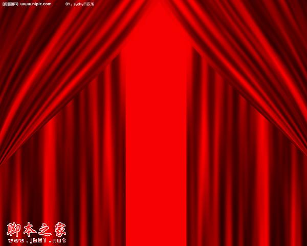 photoshop使用滤镜快速制作红色幕布
