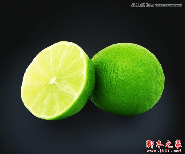 Photoshop设计制作逼真的黄绿色柠檬