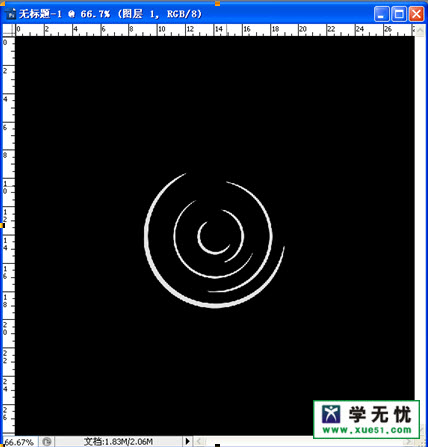 photoshop制作炫丽的白色光影效果