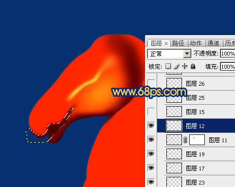 Photoshop制作精致的金色马头