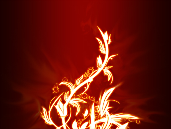 Photoshop（PS）设计制作抽象的火焰花实例教程