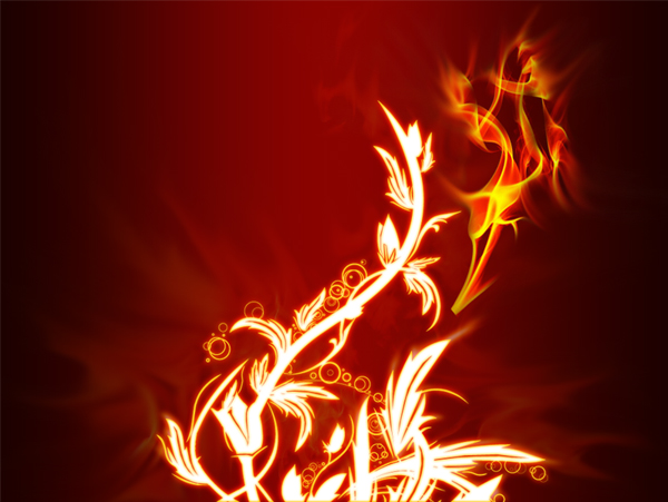 Photoshop（PS）设计制作抽象的火焰花实例教程