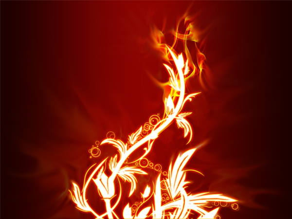 Photoshop（PS）设计制作抽象的火焰花实例教程